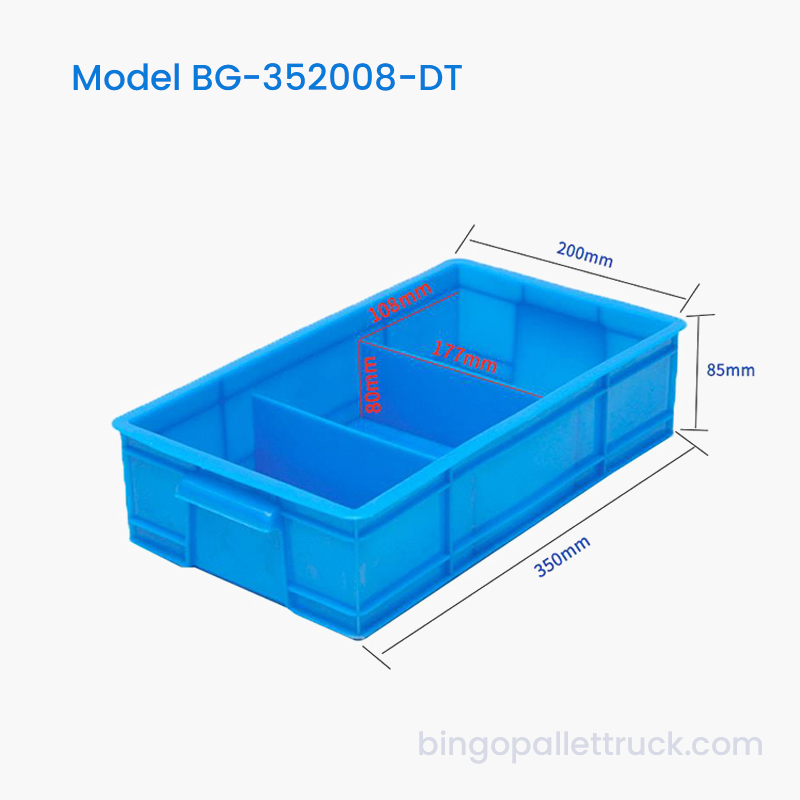 Scatola in plastica divisibile a 3 scomparti per piccole parti di macchine