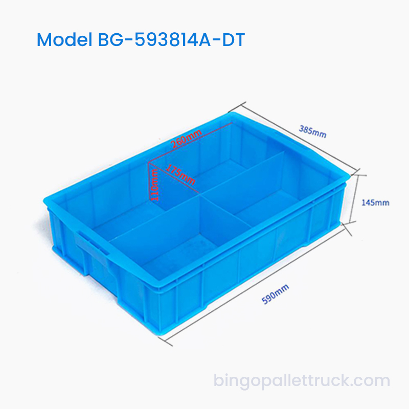 Borsa in plastica divisibile a 4 scomparti per elementi di fissaggio industriali