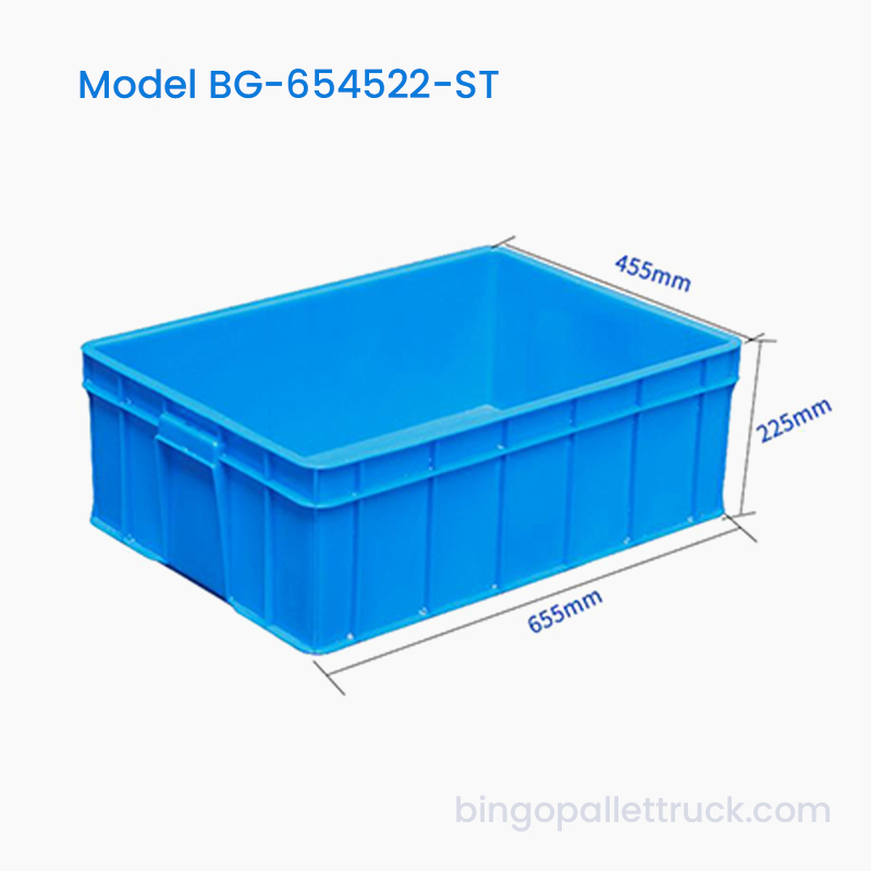 Scatola di plastica impilabile in HDPE da 56 litri per la logistica alimentare