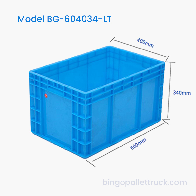 Borsa logistica in plastica con base antiscivolo da 68 litri per lo smistamento di grandi scorte