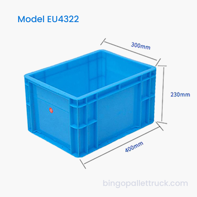Contenitore di stoccaggio durevole in plastica UE da 21 litri per la movimentazione delle parti