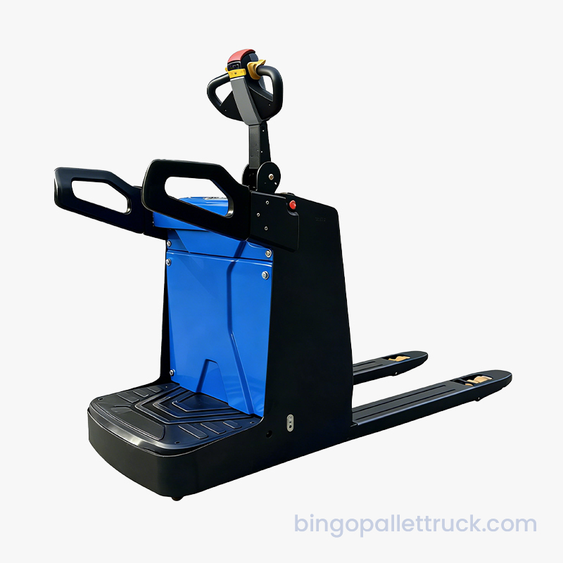 Transpallet elettrico industriale con operatore a bordo da 2.000 kg